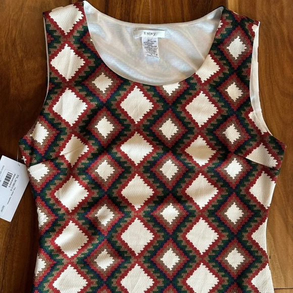 Esley Aztec Print Dress Small NWT - Picture 2 of 7